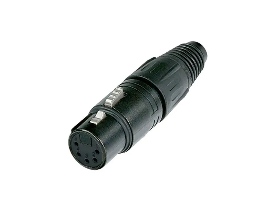 XLR, 5 Pin Female Connector - Neutrik, Black