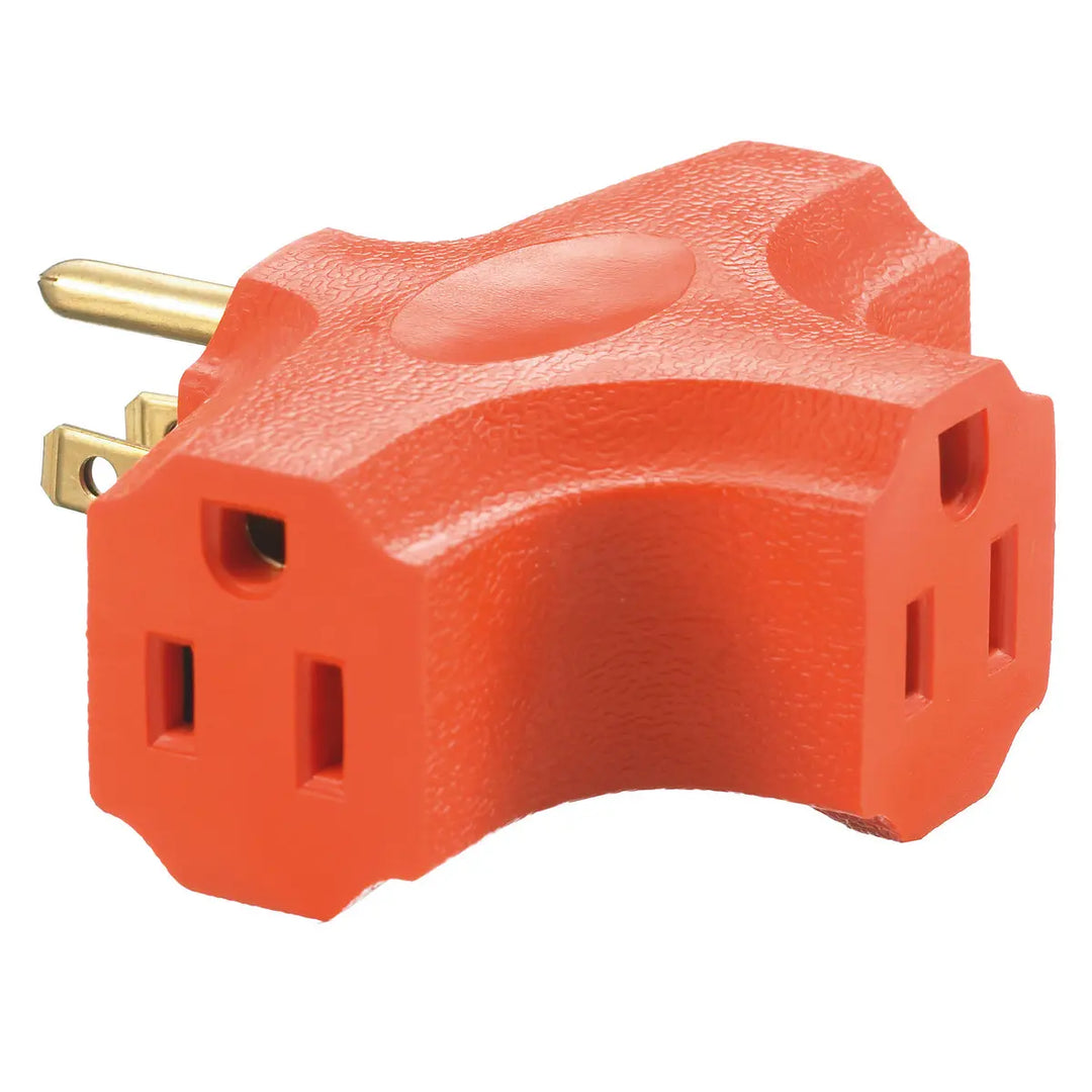 Hubbell Wiring Devices RT303 Triple-Tap Heavy Duty 15A - Orange